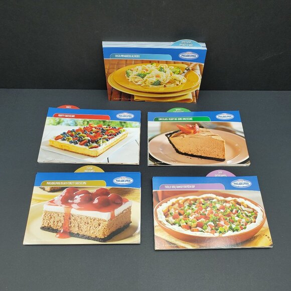 Philadelphia Cream Cheese Recipe Collection Metal Kraft Recipe Box and Cards - Picture 3 of 5